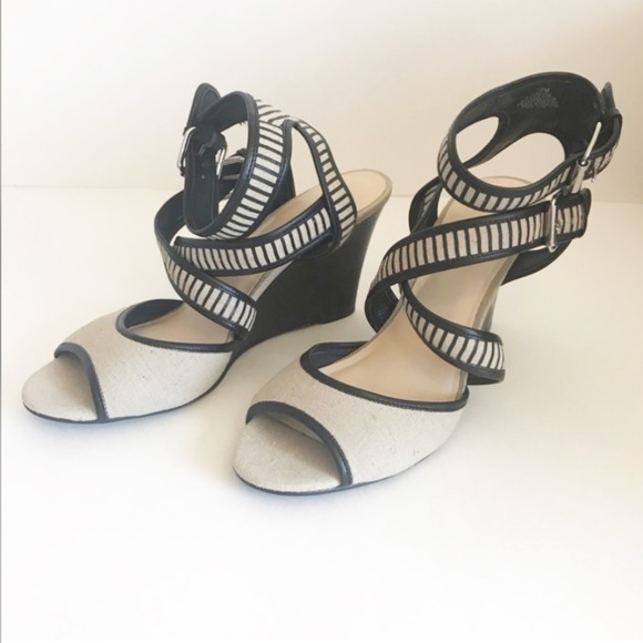 Nine West Shoes - Nine West Canvas Strap Wedge Heels